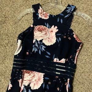 Dress Blue with Flowers